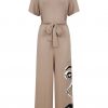 jumpsuit in sand beige